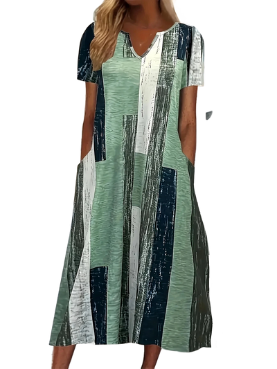 Amar™ Yaara - שמלה מפוספסת עם מחשוף V