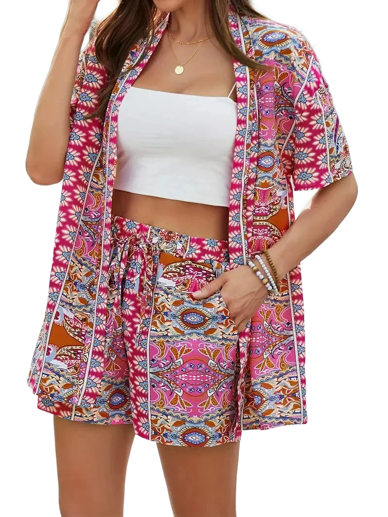 Amar™ Chaya - סט חולצה ומכנסיים מודפס