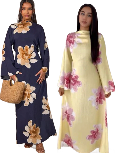 Amar™ Ronit - שמלת קפטן פרחונית יוקרתית