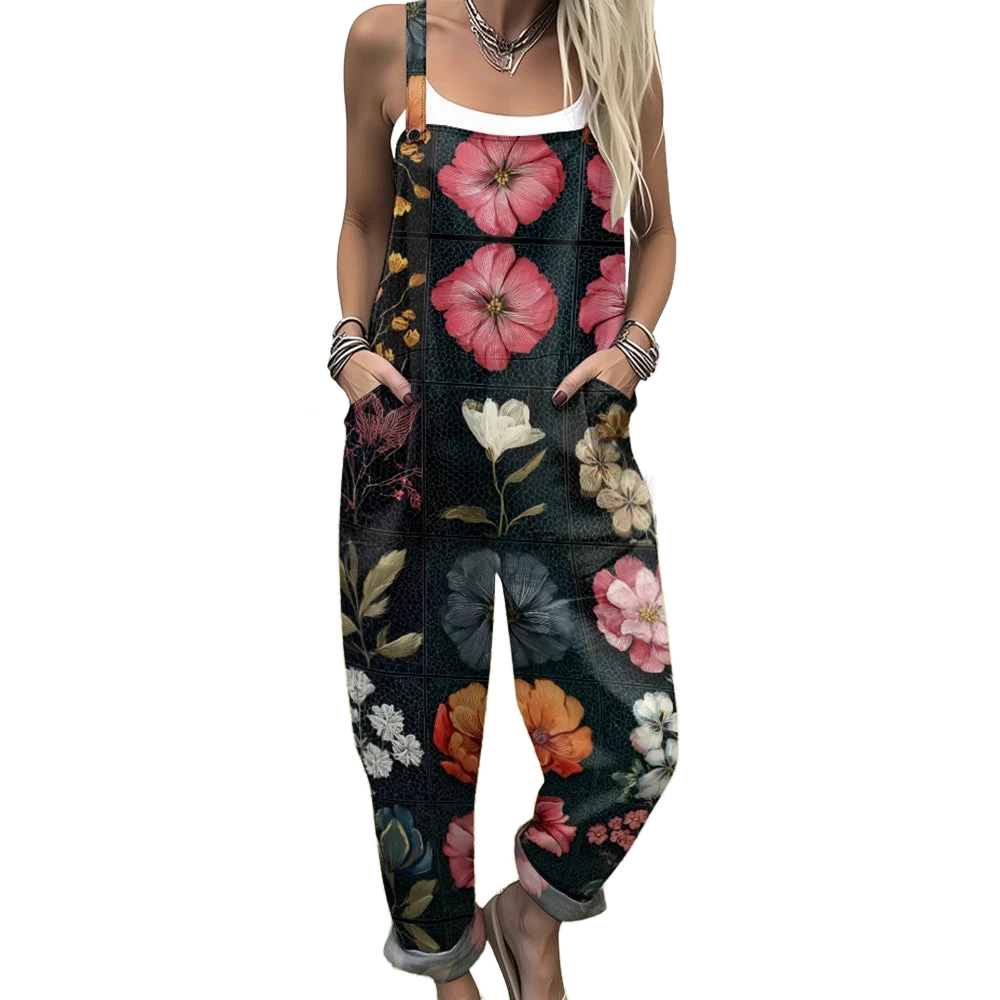 Amar Ronit - אוברול וינטג' פרחוני משוחרר