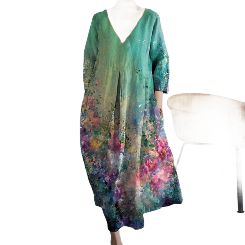 Amar™ Simcha - שמלת הדפס רחבה