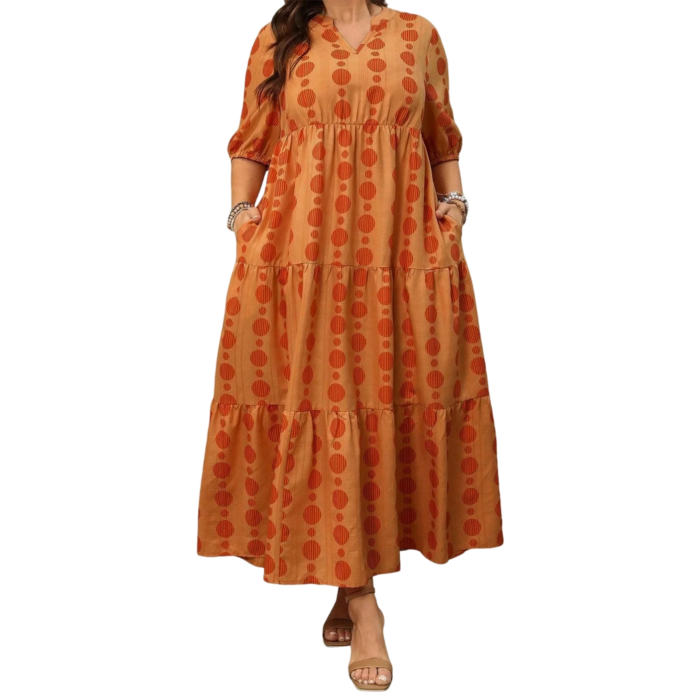 Amar™ Rina - שמלת מקסי מחשוף V