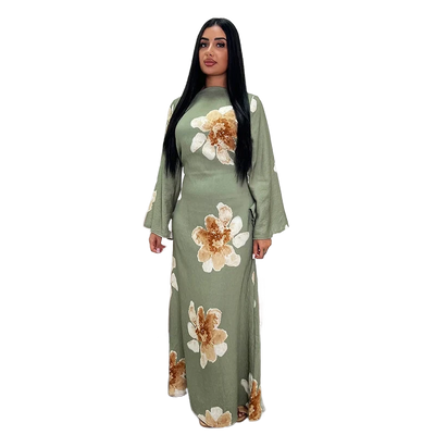 Amar Ora - שמלה ארוכה מודפסת, נשית וזוהרת