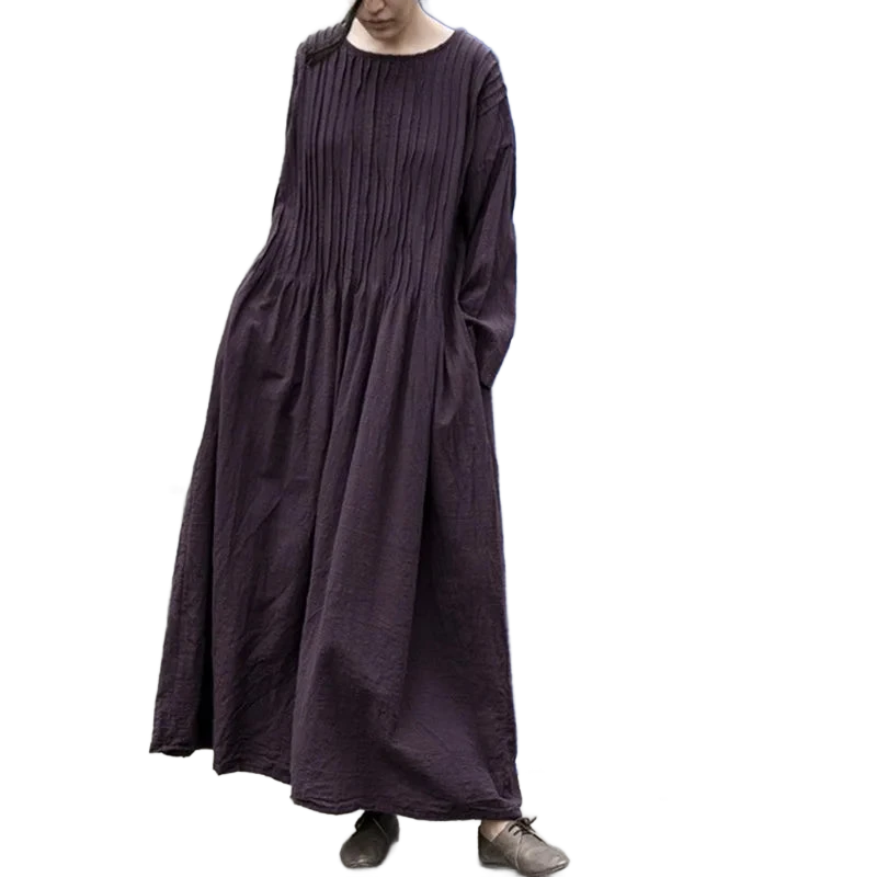 Amar Batya - שמלת כותנה ופשתן משוחררת ונשית