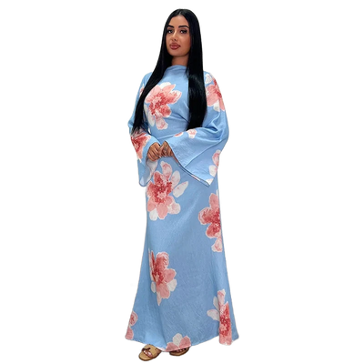 Amar Ora - שמלה ארוכה מודפסת, נשית וזוהרת