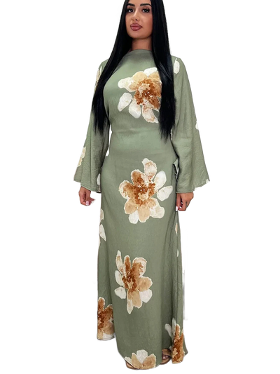 Amar™ Ronit - שמלת קפטן פרחונית יוקרתית