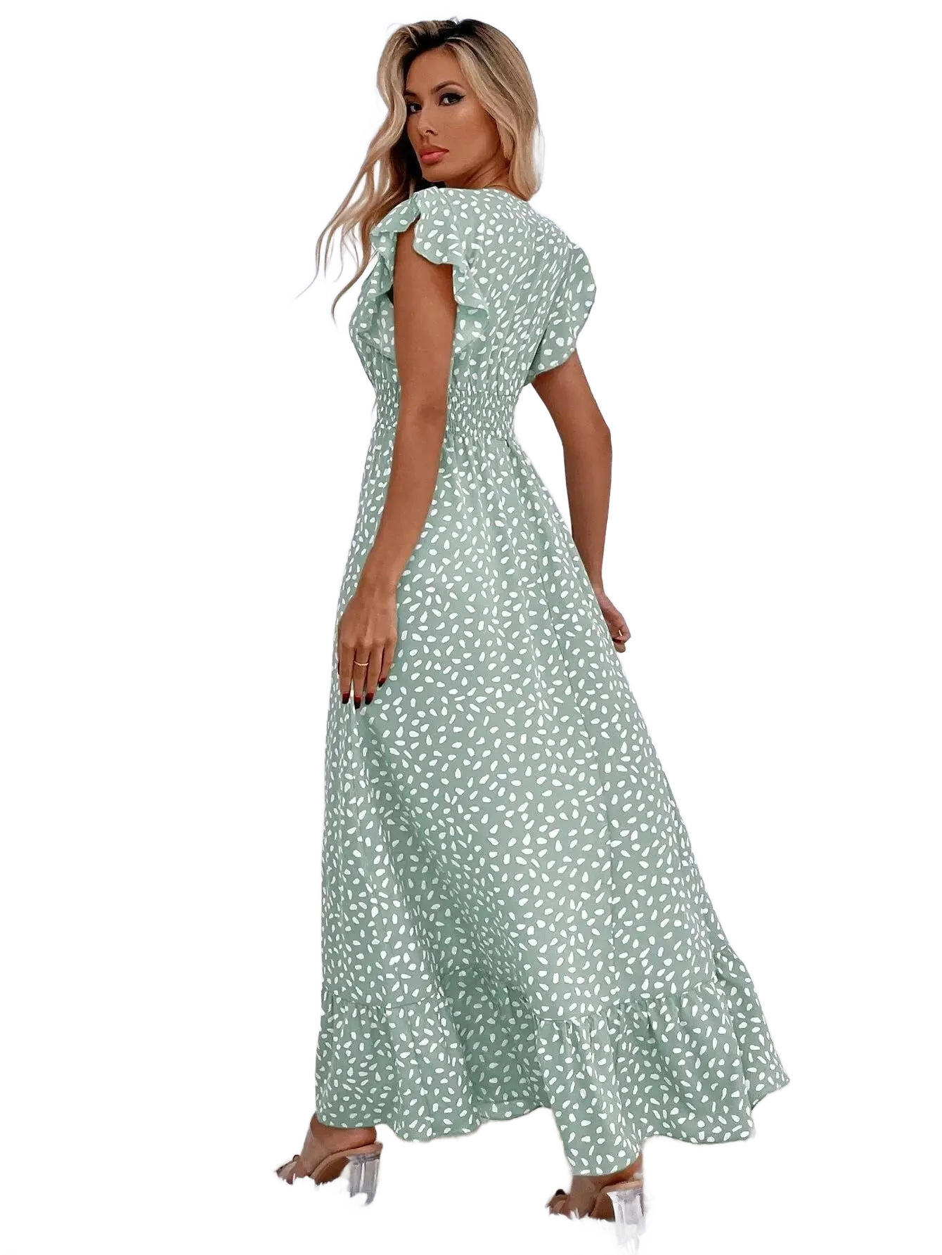 Amar™ Lihi - שמלה עם מחשוף V וקו מותן