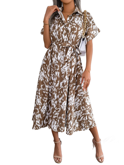 Amar™ Dvora - שמלת קיץ בהדפס נמר