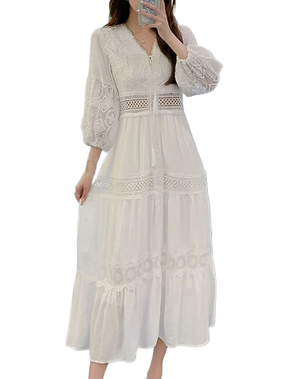 Amar™ Iris - שמלת תחרה רפויה אלגנטית