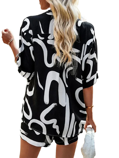 Amar™ Carmela - סט חולצה מודפסת ומכנסיים קצרים