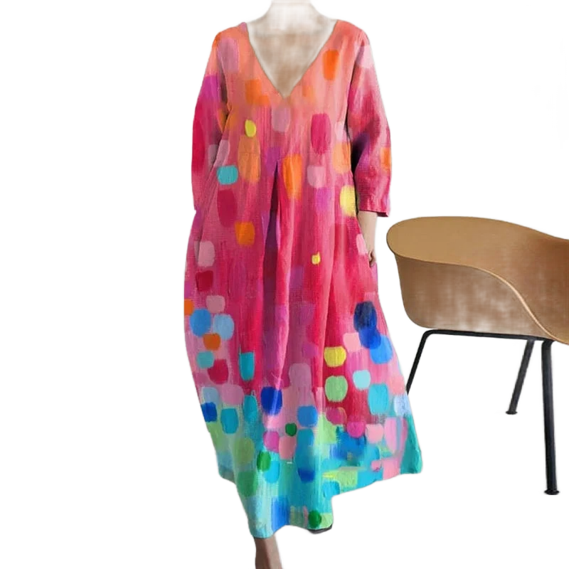 Amar™ Simcha - שמלת הדפס רחבה