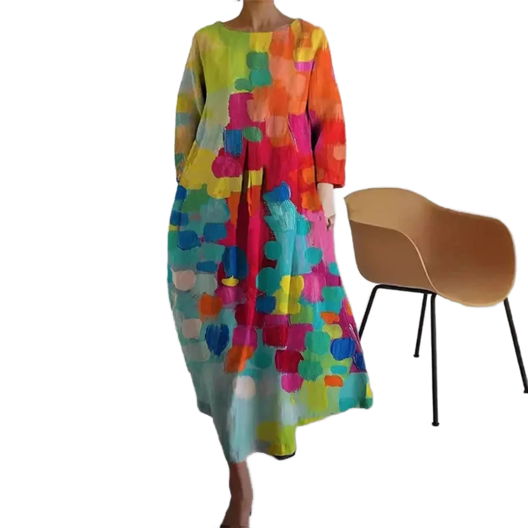 Amar™ Orly – שמלת קיץ רחבה בהדפס