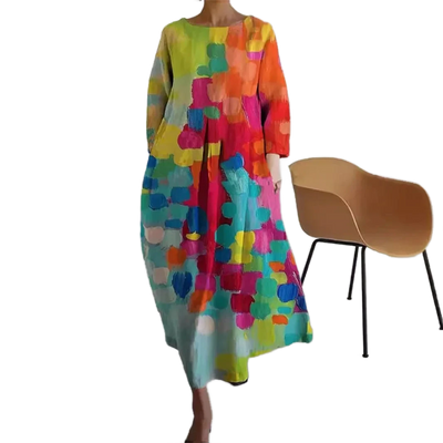 Amar™ Orly – שמלת קיץ רחבה בהדפס