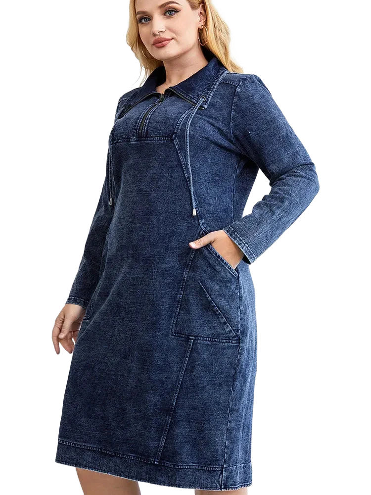 Amar™ Dalia - שמלת ג’ינס מחמיאה ומשוחררת