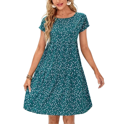 Amar™ Esther שמלת קז'ואל פרחונית מודפסת