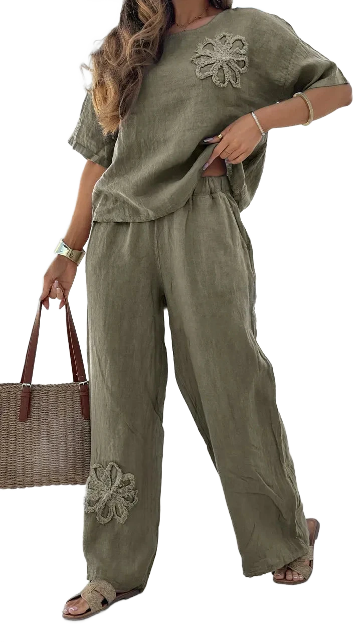 Amar™ Zimra - סט מכנסיים קיץ אלגנטי