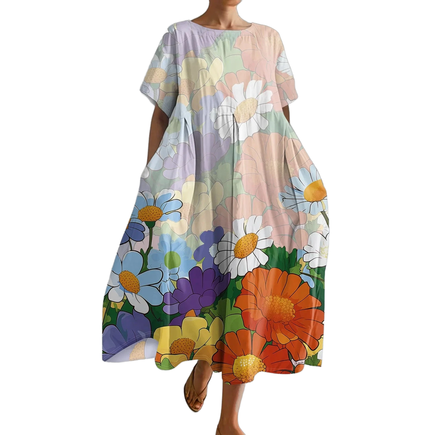 Amar™ Ravit - שמלת גרדיאנט עם כיסים