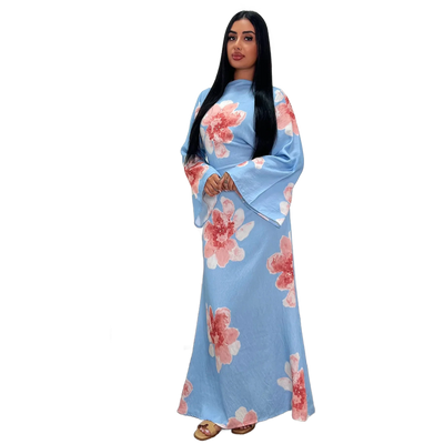 Amar Smadar - שמלה אלגנטית עם הדפס פרחוני קסום