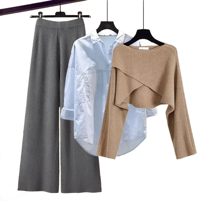 Amar™ Liora - סט תלת-חלקי נוח ורך עם שרוולים ארוכים