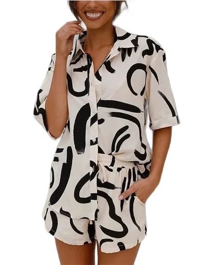 Amar Dvora - סט קייצי משוחרר עם הדפס בוהו