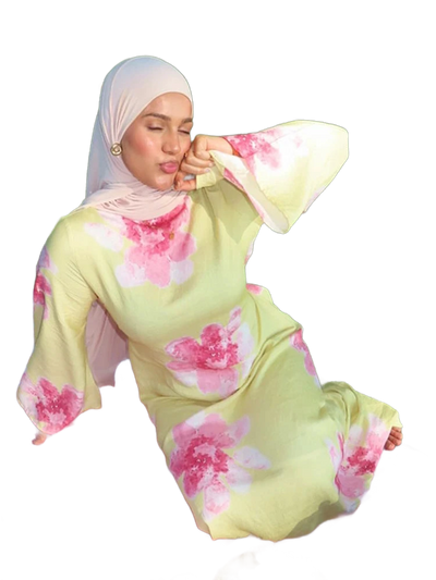 Amar Ora - שמלה ארוכה מודפסת, נשית וזוהרת