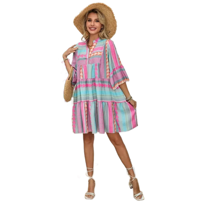 Amar™ Gili - שמלת וי קז'ואל לנשים