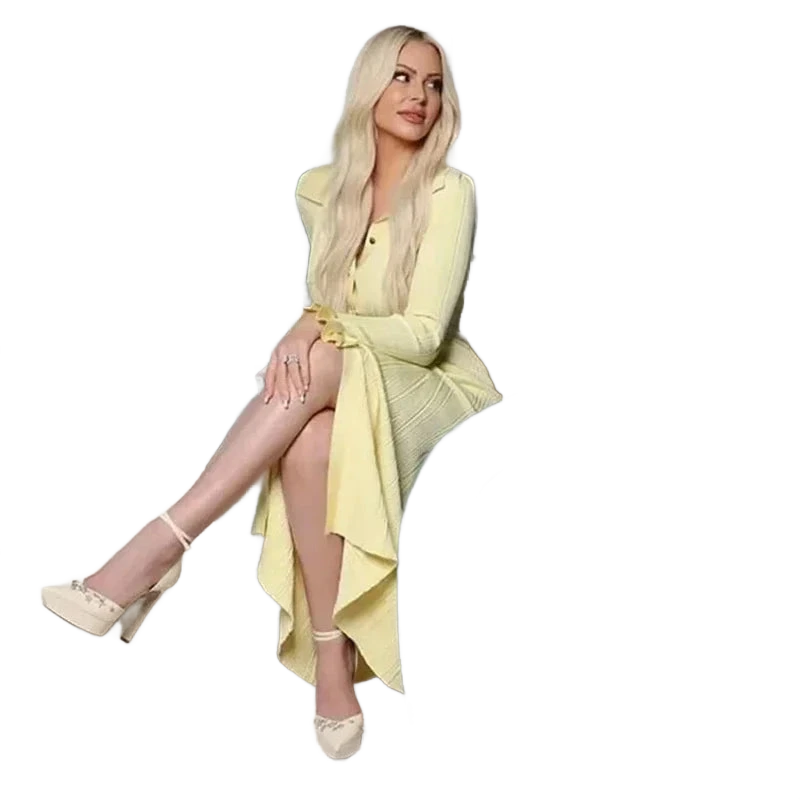 Amar™ Ilana - שמלת סריג אלגנטית לנשים