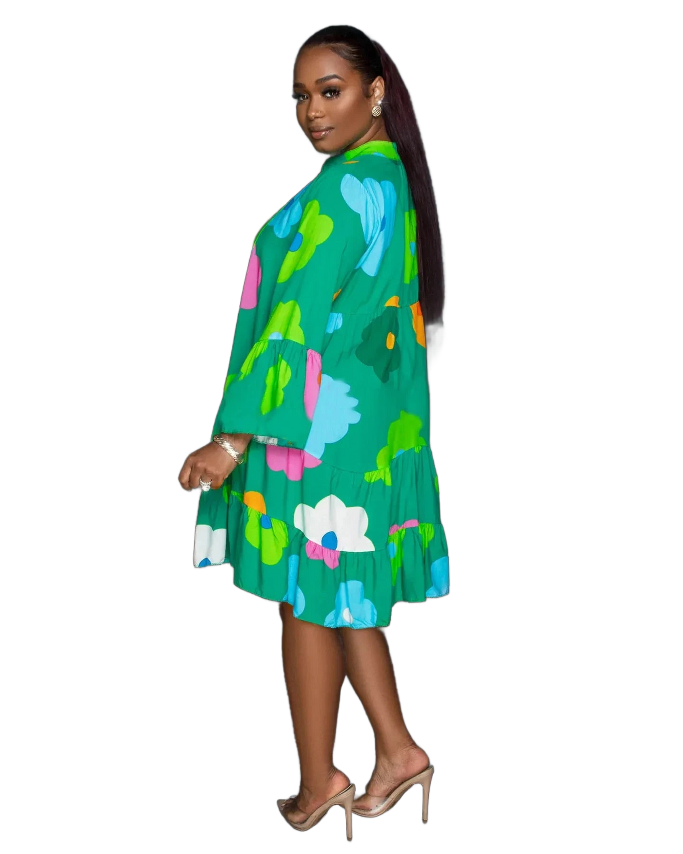 Amar™ Maya - שמלה פרחונית רחבה