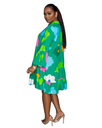 Amar™ Maya - שמלה פרחונית רחבה