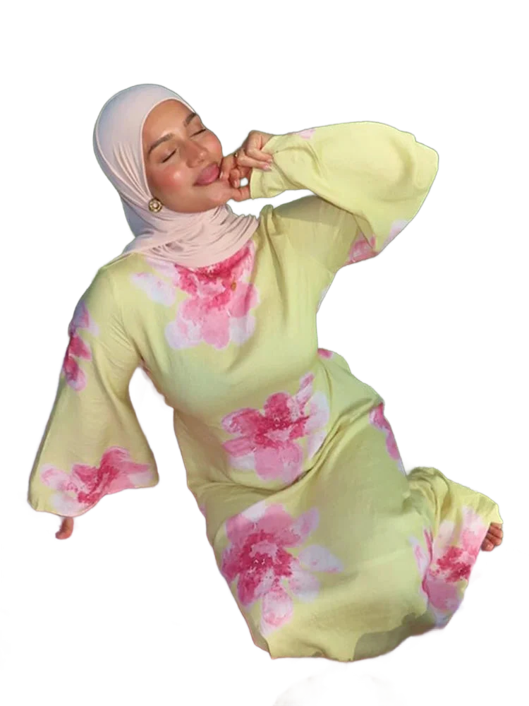 Amar Ora - שמלה ארוכה מודפסת, נשית וזוהרת