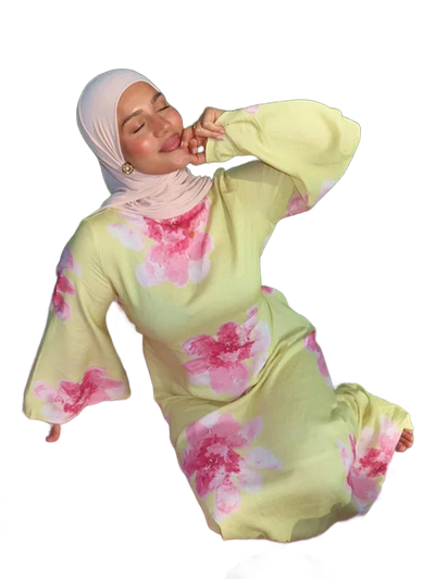 Amar Ora - שמלה ארוכה מודפסת, נשית וזוהרת