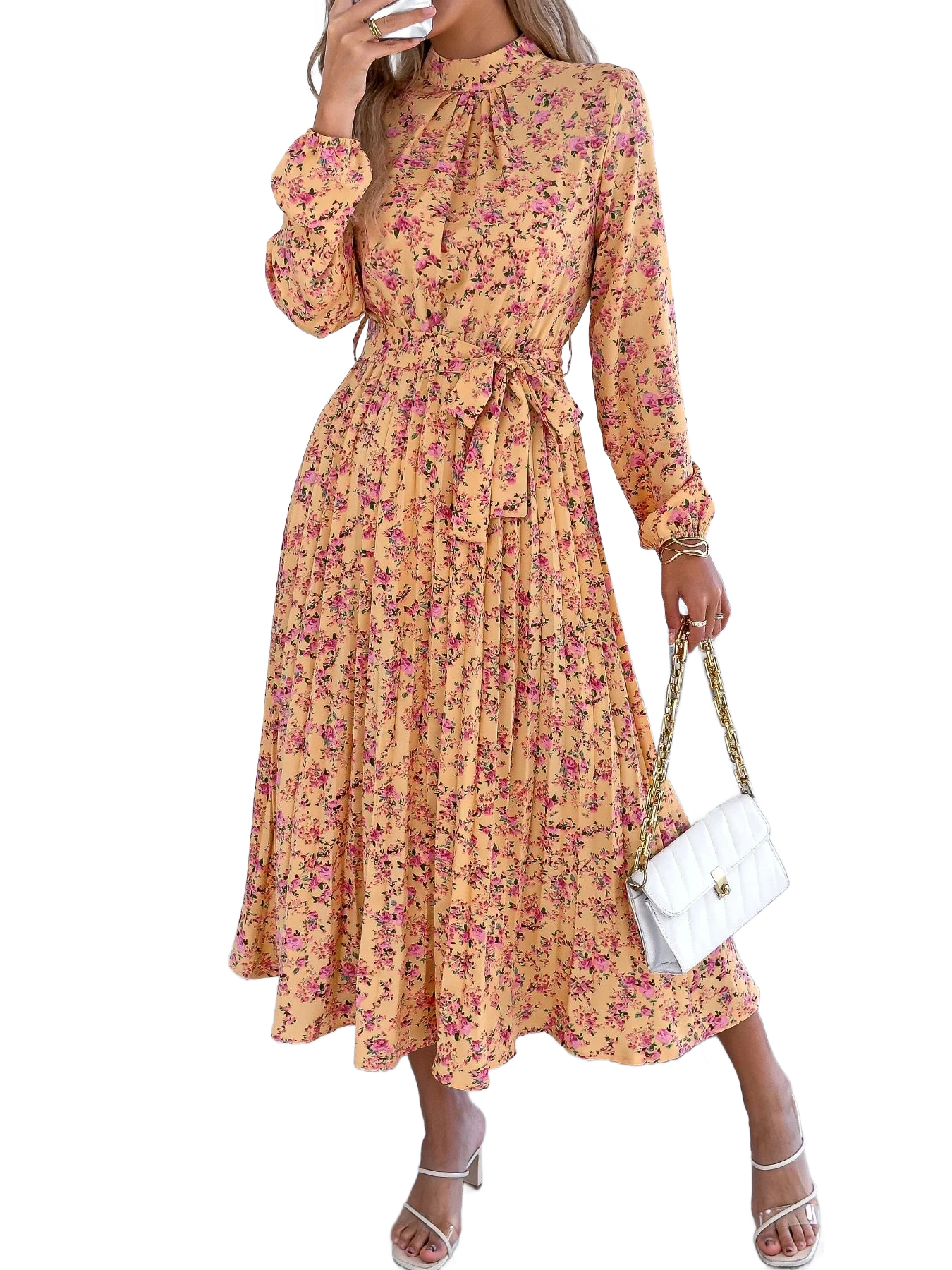 Amar™ Chaya - שמלה אלגנטית פליסה