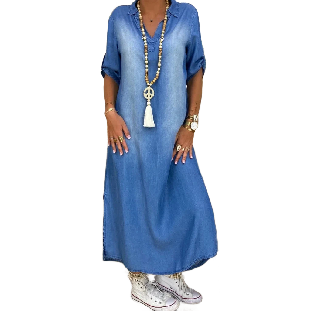 Amar Eliana - שמלת ג'ינס אלגנטית לסתיו