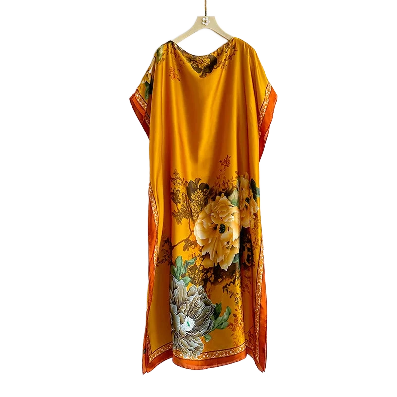 Amar™ Lior - שמלות מקסי מבד סטן פרחוני