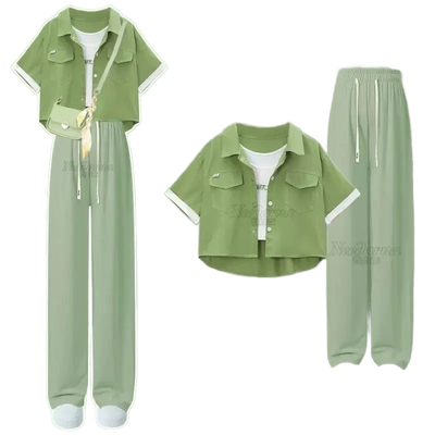 Amar™ shira - סט שלושה חלקים נוח ורך עם שרוולים קצרים