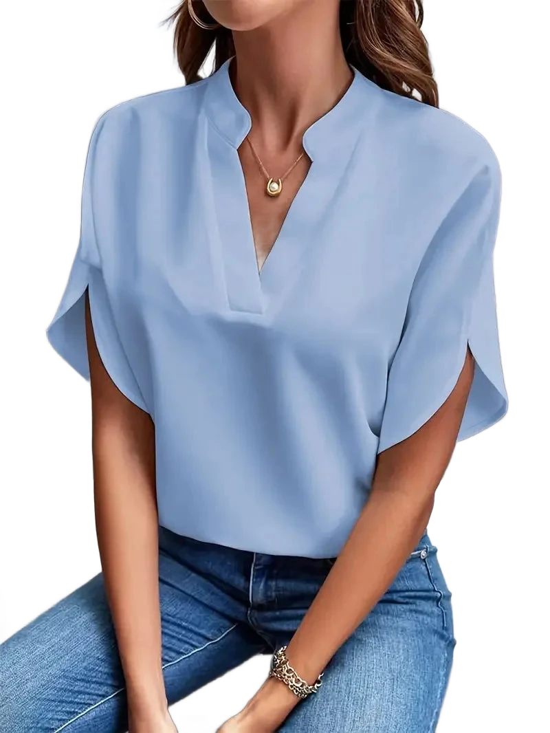 Amar™ Rotem - חולצת וי מחמיאה ומשוחררת