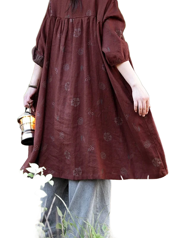 Amar™ Rachel - שמלה משוחררת מודפסת