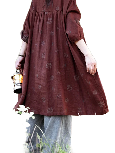 Amar™ Rachel - שמלה משוחררת מודפסת