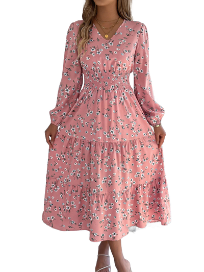 Amar™ Hadar - שמלות מקסי עם V צוואר פרחוניות