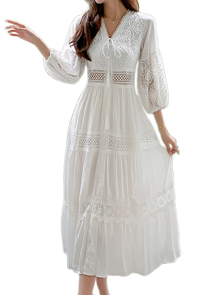 Amar™ Iris - שמלת תחרה רפויה אלגנטית