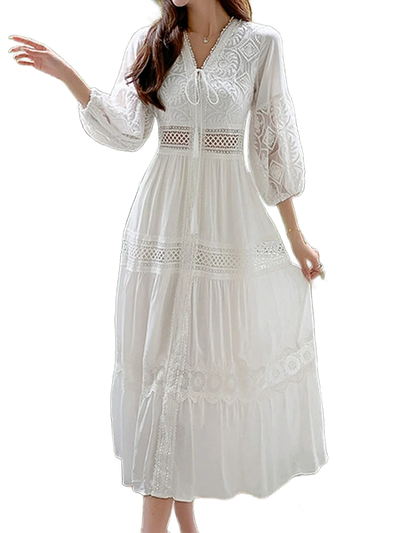 Amar™ Iris - שמלת תחרה רפויה אלגנטית