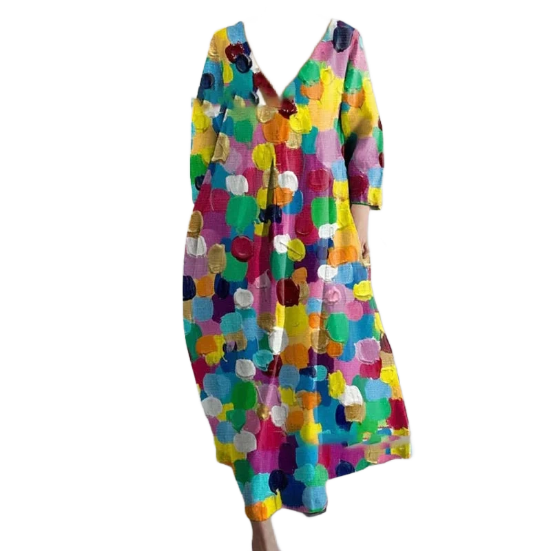 Amar™ Simcha - שמלת הדפס רחבה