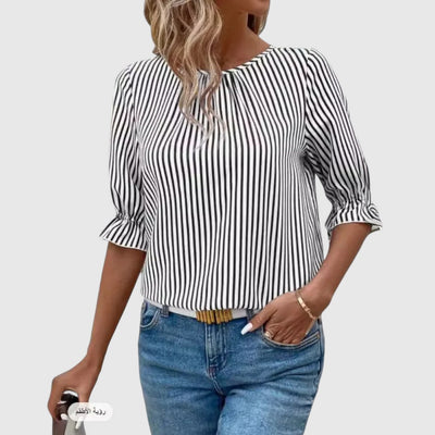 Amar™ Yedida – חולצת קיץ מפוספסת נשית ואלגנטית