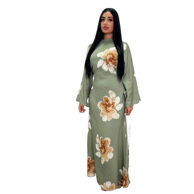 Amar Smadar - שמלה אלגנטית עם הדפס פרחוני קסום