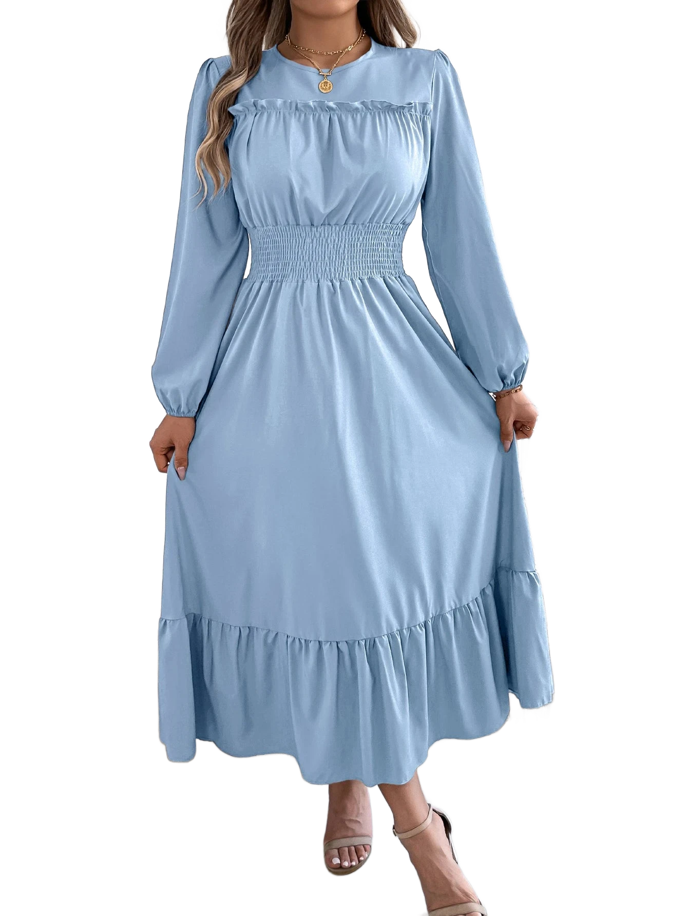 Amar™ Ronit - שמלת חורף סתיו אלגנטית ומחמיאה