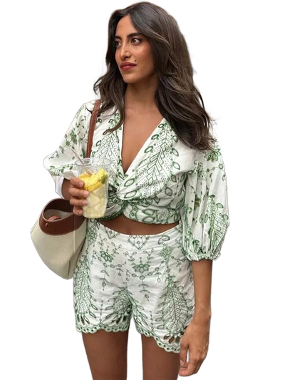 Amar™ Gali - סט חולצה מודפסת ומכנסיים קצרים