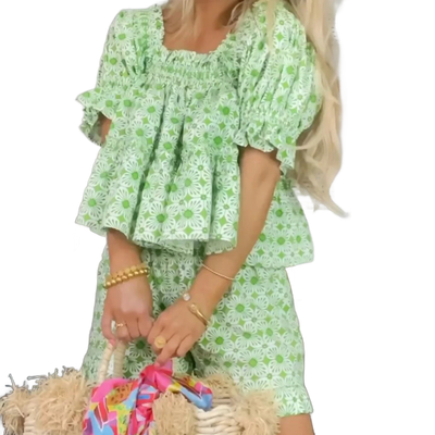 Amar™ Nitza - סט קצר מודפס דו-חלקי