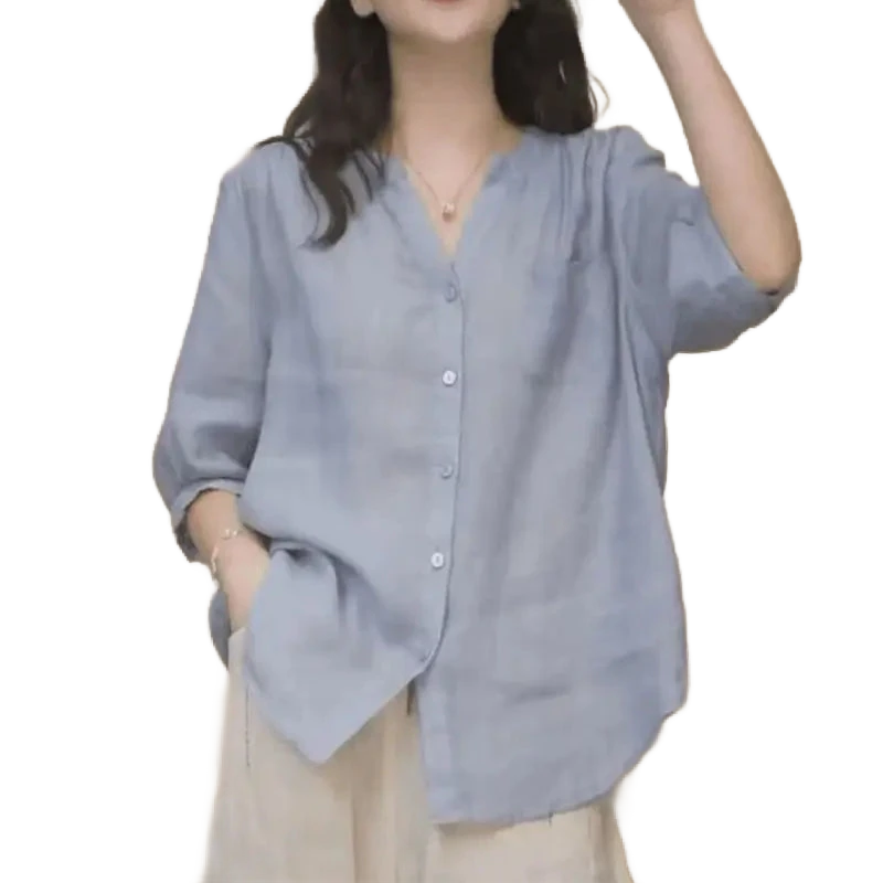 Amar™ Sarah - חולצת חצי שרוול עם מחשוף V