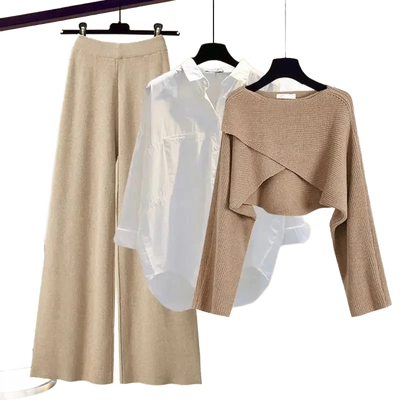 Amar™ Liora - סט תלת-חלקי נוח ורך עם שרוולים ארוכים