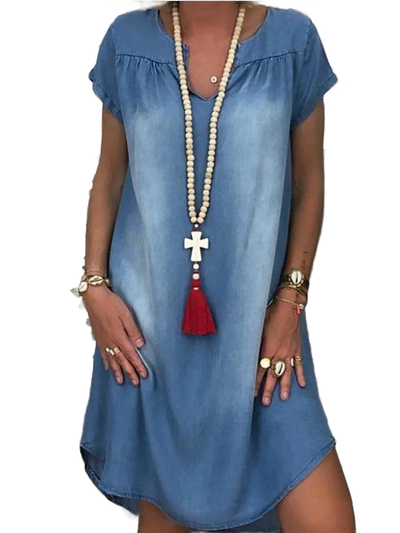 Amar™ Ilana - שמלת ג’ינס מחמיאה לכל מידה